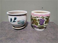 Pair flower pots