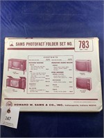 Vintage Sams Photofact Folder No 783 TVs