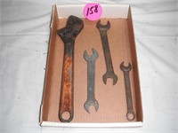 12 Inch Crescent Wrench & Open End Wrenches