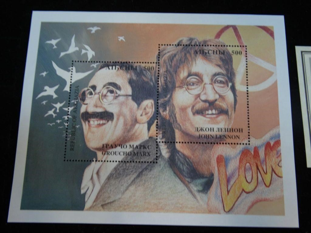 John Lennon & Groucho Marx Postage Stamps