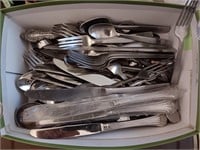 Box silverplated flatware and more