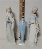 Vintage Lladro Style Porcelain Figurines