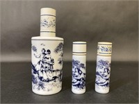 Tuvache Revere Empty Porcelain Bath Oil Bottles