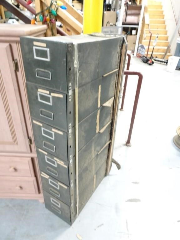 Cardboard File Cabinet with Metal Drawer Faces