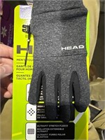 Head Mens Extra Small Gray Touch Run Gloves