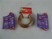 Lot of 3 Unused Wire - x2 25ft Bell Wire & 50ft