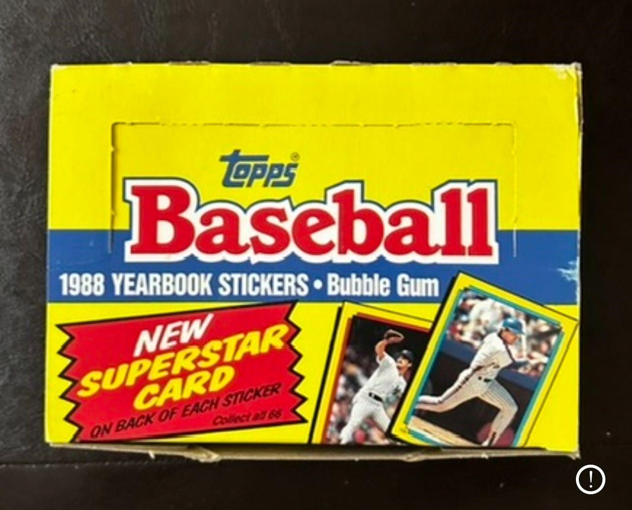 1988 Topps Yearbook Stickers Unopened Box