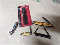 4 Pocket Knives & Clippers