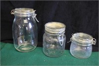 Collection of 3 Locking Canister Set