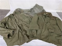 2 ARMY JACKETS AND DUFFLE BAG