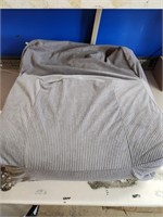 30" x 30" x 10" Grey Corduroy Bean Bag Chair