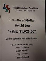 Sensible Solutions Care Clinic - 3 Month Medical
