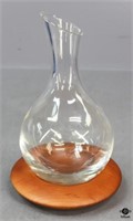 Atlantis Crystal Decanter Carafe w/Wood Base