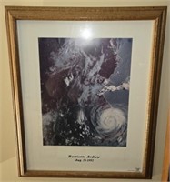 Framed Print of Hurricane Andrew Aug 1992