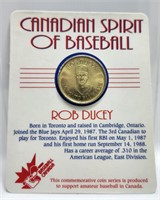 1980s Blue Jays Baseball Medal on Card Sealed
