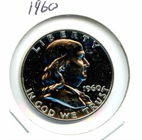1960 Proof Silver Franklin Half Dollar