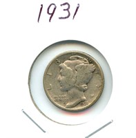 1931 Mercury Silver Dime