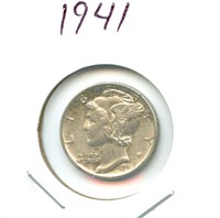 1941 Mercury Silver Dime