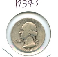 1939-S Washington Silver Quarter
