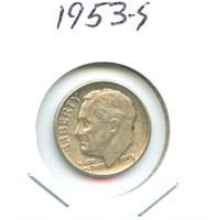 1953-S Roosevelt Silver Dime