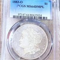 1883-O Morgan Silver Dollar PCGS - MS 64 DMPL
