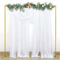 6 6x6 6 FT Wedding Arch Backdrop Stand  Gold