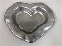 Silver heart trinket bowl Vento Aluminum