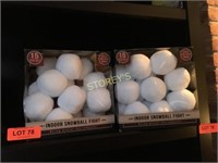 2 Boxes of Indoor Snowballs