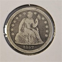 1842 Seated Dime