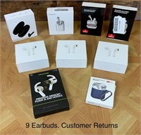 Assorted Lot of Earbuds (9 pairs)