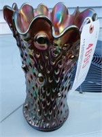 Northwood Carnival glass vase (**With Crack**)