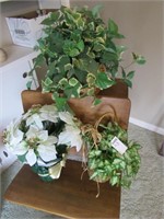 Artificial Lily Plant - Two Baskets with Ivy