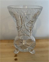 Vintage Three Footed Crystal Vase