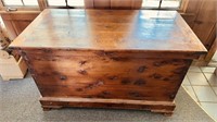 Extra large antique cedar chest, with two pull up