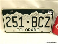 Tin Automotive "Colorado" License Plate