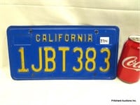 Tin Automotive " California" License Plate