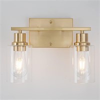 EMONG Gold Bathroom Light Fixtures,2-Lights Brushe