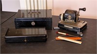 Vintage Strong Box, Doc. Case, Checkwriter