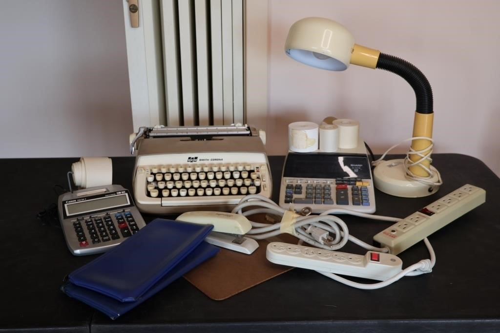 Corona Typewriter and Office Items