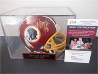 BRUCE SMITH SIGNED AUTO REDSKINS MINI HELMET JSA