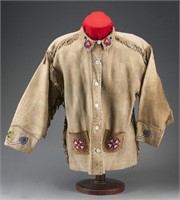 Wild West style Buckskin fringed & beaded Jacket