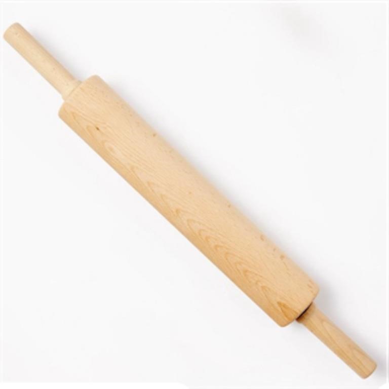 10 Wood Rolling Pin Light Brown - Figmint