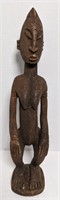 15" African Nude Female Wood Statue, small chip