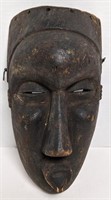 11" African Open-Top Wood Mask