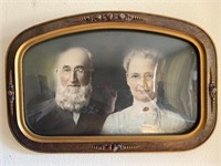 Antique framed portrait picture