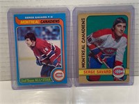 Serge Savard 72/73 (DARK GREEN) & 79/80 All Star