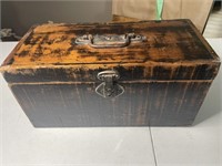 Wooden Tool Box w Insert 19 x 9 x 9.5