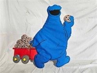 Vintage Fabric Cookie Monster Quilt Print