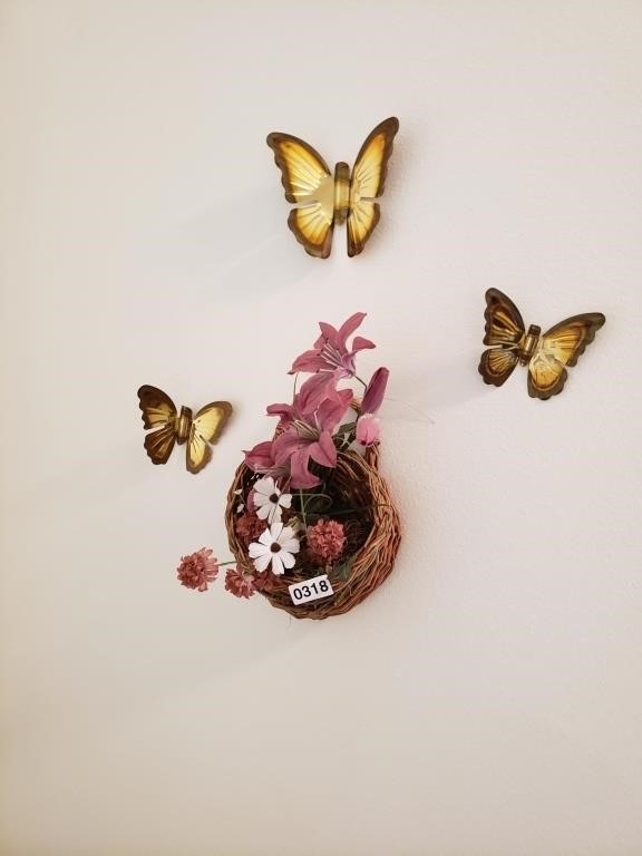 Butterfly Décor, Floral Wall Décor