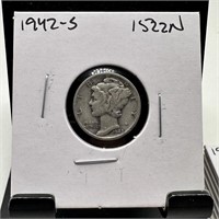 1942-S MERCURY SILVER DIME